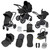 Ickle Bubba Stomp Luxe Cabriofix i-Size Travel System - Black/Midnight/Black