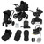 Ickle Bubba Stomp Luxe Cabriofix i-Size Travel System - Black/Midnight/Black