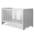 Ickle Bubba Pembrey Cot Bed and Premium Sprung Mattress - Ash Grey & White