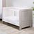 Ickle Bubba Pembrey Cot Bed and All Seasons Premium Pocket Sprung Mattress - Ash Grey & White