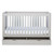 Ickle Bubba Pembrey Cot Bed, Under Drawer and Fibre Mattress - Ash Grey