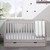 Ickle Bubba Pembrey Cot Bed, Under Drawer and Fibre Mattress - Ash Grey