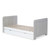 Ickle Bubba Pembrey Cot Bed, Under Drawer and Fibre Mattress - Ash Grey & White