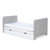 Ickle Bubba Pembrey Cot Bed, Under Drawer and Premium Sprung Mattress - Ash Grey & White