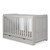 Ickle Bubba Pembrey Cot Bed, Under Drawer and All Seasons Premium Pocket Sprung Mattress - Ash Grey