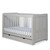 Ickle Bubba Pembrey Cot Bed, Under Drawer and All Seasons Premium Pocket Sprung Mattress - Ash Grey