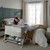 Mamas & Papas Lua Bedside Crib - Sage (lifestyle)