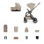 Venicci Tila 2-in-1 Pram (11-piece Essential Bundle) - Latte