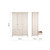 CuddleCo Clara Triple 2 Drawer Wardrobe - Cashmere/Ash