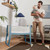 SnuzPod Studio Bedside Crib with Mattress - Santorini Sky