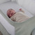 Mamas & Papas Lua Bedside Crib - Sage (lifestyle)