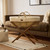 Little Green Sheep Organic Dimple Moses Basket, Mattress & Static Stand - Linen/Walnut