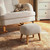 CuddleCo Etta Footstool - Boucle Mushroom