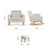 CuddleCo Etta Cuddle Chair & Footstool - Boucle Mushroom