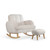 CuddleCo Etta Cuddle Chair & Footstool - Boucle Mushroom