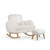 CuddleCo Etta Cuddle Chair & Footstool - Boucle Off White