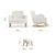 CuddleCo Etta Cuddle Chair & Footstool - Boucle Off White