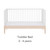 Gaia Baby Eos Cot Bed - Natural Ash/White
