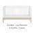 Gaia Baby Eos Cot Bed - Desert Sage/White