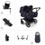 Bugaboo Donkey 6 Twin Cloud T Ultimate Pushchair Bundle - Deep Indigo