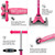 Micro Mini Deluxe LED Scooter - Pink (Outlet)