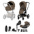 Cybex Priam Comfort Ultimate Accessory Bundle - Matt Black/Coconut Brown