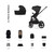 Venicci Upline 3 2-in-1 11 Piece Essential Bundle - Onyx