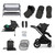 Ickle Bubba Stomp Luxe Cirrus Travel & Home Bundle - Black/Charcoal Grey/Black