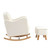 Bebe & Beyond Soother Nursing Chair & Stool - Off White