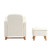 Bebe & Beyond Soother Nursing Chair & Stool - Off White
