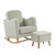 Bebe & Beyond Soother Nursing Chair & Stool - Sage