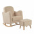 Bebe & Beyond Soother Nursing Chair & Stool - Oat