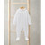 Mamas & Papas White Born in 2026 Embroidered All In One