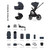 Venicci Upline 3 Hunter 4-in-1 20 Piece Luxury Bundle - Navy