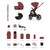 Venicci Upline 3 Hunter 4-in-1 20 Piece Luxury Bundle - Red