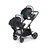 Ickle Bubba Virgo Twin Nimbus Travel System - Black/Stone/Black