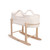 Clair de Lune Crochet Moses Basket With Stand - White
