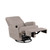 Obaby Madison Swivel Glider Recliner Chair - Chenille Mushroom