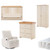 Obaby Evie 6-Piece Nursery Bundle with Chair - Cashmere