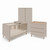 Babymore Dante 3 Piece Nursery Room Set with Cot Top Changer - Cashmere
