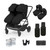 Ickle Bubba Altair Twin Stroller - Black