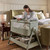 Mamas & Papas Lua 2 Bedside Crib - Thyme
