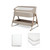 Mamas & Papas Lua 2 Bedside Crib Bundle with Mattress Protector & Fitted Sheets - Mocha
