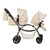 Roma Darcie Twin Dolls Pram - Cream 