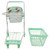 Roma Rupert Shopping Trolley - Mint - front with basket