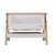 Tutti Bambini CoZee® Bedside Crib - Oak and Silver (front)