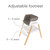 Tutti Bambini Nova Highchair - Oak/White