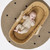 Little Green Sheep Natural Quilted Moses Basket & Mattress - Honey