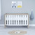 Babymore Luno Cot Bed - Oak/White