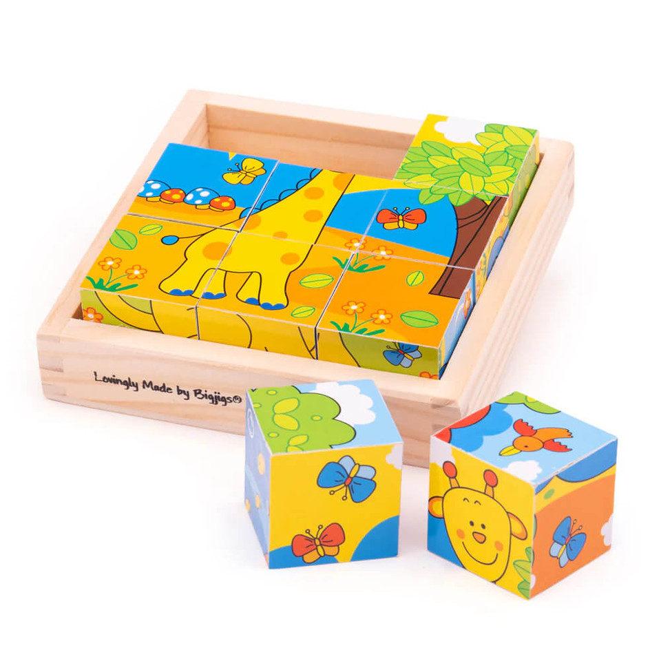 Bigjigs Toys Safari Puzzle – 5 Teile Mit Griffen, Für Kinder Ab 1 Jahr